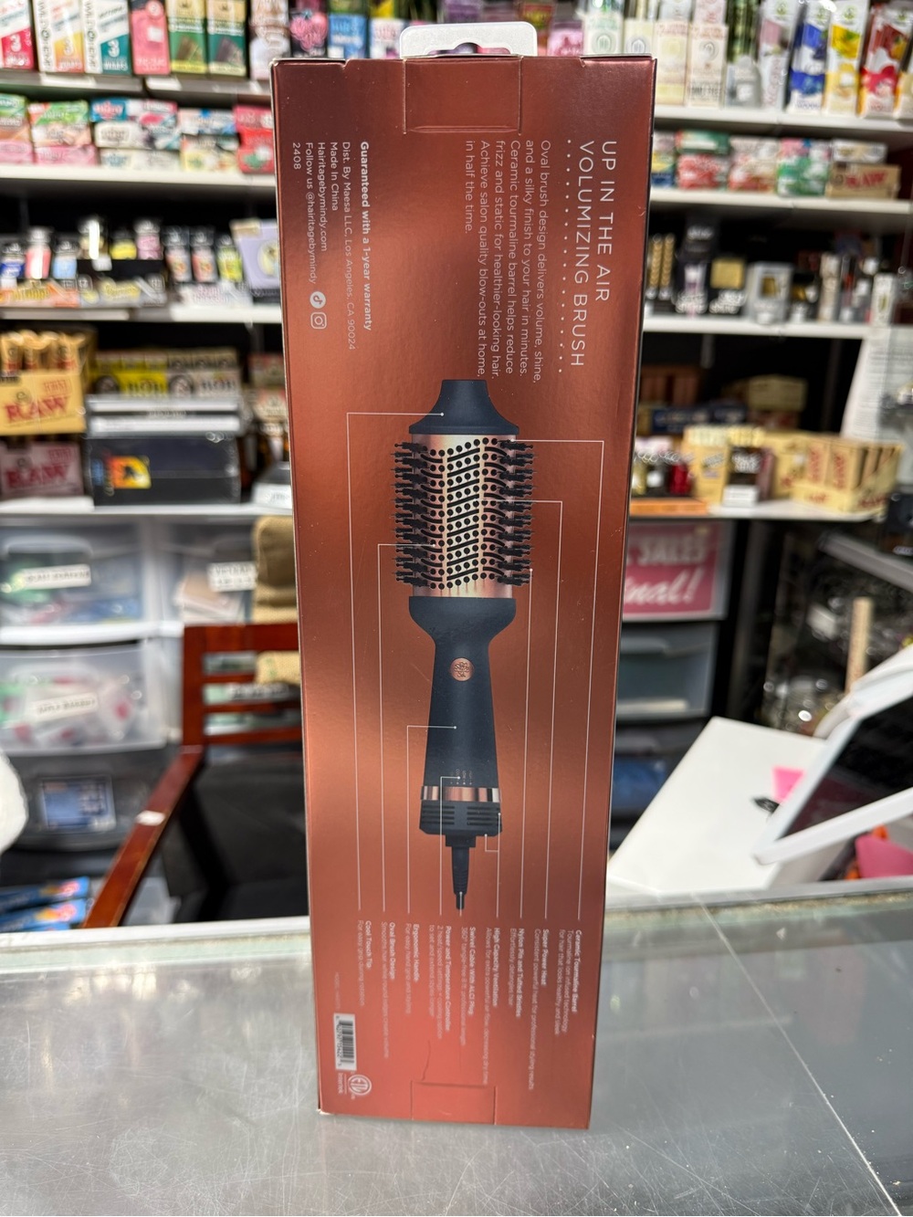 Up In The Air Volumizing Brush - Black and Copper Finish